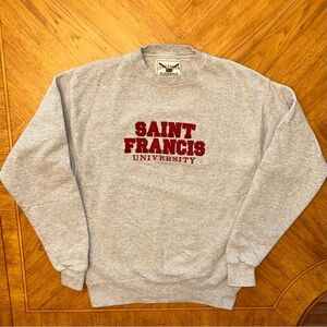 Vintage Saint Francis University Crewneck Size Medium Gray Oarsman Sweatshirt